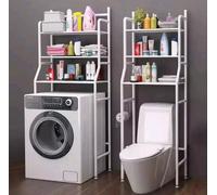SCAFFALE SALVASPAZIO 155X65X25 PER BAGNO SOPRA LAVATRICE 3 RIPIANI BIANCO