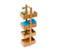 Scaffale salvaspazio Cestino portaoggetti 4 ripiani Scaffale da bagno 2 kg