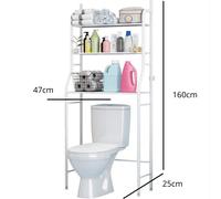 Scaffale Salvaspazio da Bagno per WC con 3 Mensole Mobiletto Portaoggetti