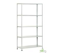 SCAFFALE SCAFFALATURA METALLO LAMIERA GRIGIO IN KIT A 5 RIPIANI 30X100X186H
