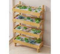 Scaffale Snack Negozi Espositore per snack, espositore per piante in vaso autoportante in legno, 4 ripiani, grande, per soggiorno/cucina/dispensa/ufficio, cestini per frutta e verdura, suppo