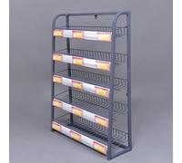 Scaffale Snack Negozi Espositore per snack in metallo Espositore per snack con etichetta Espositore per negozio di gomme da masticare da 18 pollici con porta etichette per scaffale del super