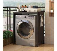 Scaffale Sopra La Lavatrice Con Ripiano,Lavatrice Scaffale,Supporto Lavatrice Asciugatrice,Kit Impilabile Per Lavatrice E Asciugatrice,Mobile Per Lavatrice,Per Bagno, Cucina, Balcone(Black,H95cm/37in)