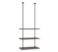 Scaffale sospeso industriale da soffitto, espositore in legno da appendere per cucina, bar, piante, libri, scarpe