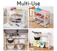 Scaffale sotto lavabo adattabile da 50 a 70 cm