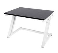 Scaffale stabile in legno per forno a microonde con ganci, supporto a microonde a 2 livelli, supporto per mensola da cucina, 57 x 38 x 38 cm, bianco e noce nero
