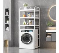 Scaffale Sto a 3 ripiani in metallo bianco per lavatrice e asciugatrice Home Sto Rack Multifunctal Standing Scaffalatura per uno spazio efficiente