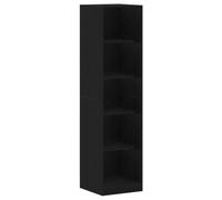 Scaffale Storage Minimalista in rovere nero | Unità di stoccaggio in legno ingegnerizzato da interno Scaffale stiloso Perfetto per soggiorno e biblioteca 6 ripiani dimensioni: 50x50x200 cm mobili mod