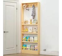 Scaffale stretto dietro la porta a 3-4 ripiani, dietro la porta, organizer per libri, salvaspazio da parete, libreria stretta per camera da letto, soggiorno, casa, ufficio, dietro Doo