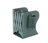 Scaffale telescopico - Supporto portaoggetti da scrivania con portapenne, design creativo nei colori Morandi, organizer da scrivania in metallo regolabile, ripiano pieghevole, ideale per riporre il