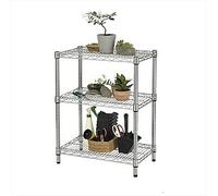 Kit scaffale Archimede Outdoor - 3 ripiani - acciaio zincato - 36x60x75 cm - cromato - Serena Group