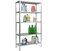 SCAFFALE ZINCATO CLICK CLACK 5 RIPIANI CM 186X100X