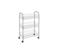 SILVER SCAFFALE 3 PIANI LUGANO 41x26x64 CENTIMETRI