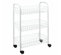 SCAFFALETTO 3 PIANI SMONTABILE CM 41X23X63 SIENA - METALTEX