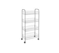 SILVER SCAFFALE 4 PIANI ASCONA 41x26x86 CENTIMETRI