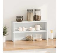 Scaffali da Cucina Impilabili 2 pz Bianchi 60x15x16 cm