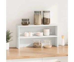 Scaffali da Cucina Impilabili 2 pz Bianchi 60x15x16 cm
