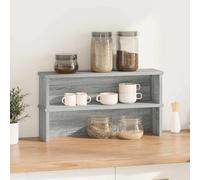 Scaffali da Cucina Impilabili 2 pz Grigio Sonoma 50x15x16 cm