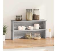 Scaffali da Cucina Impilabili 2 pz Grigio Sonoma 60x15x16 cm