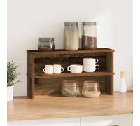 Scaffali da Cucina Impilabili 2 pz Legno Vecchio 50x15x16 cm
