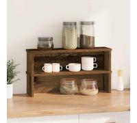 Scaffali da Cucina Impilabili 2 pz Legno Vecchio 60x15x16 cm