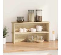 Scaffali da Cucina Impilabili 2 pz Rovere Sonoma 60x15x16 cm