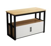 Scaffali da cucina multistrato con armadietti, griglia per forno a microonde e organizer per frutta e verdura, soluzione versatile nera per casa e cucina