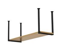 Scaffali da fissare al soffitto, scaffale multiuso per pentole, padelle, bicchieri da vino e piante, mensola sospesa per cucina, bar, soggiorno e balcone, facile da installare(1-layer 120x30x40cm)