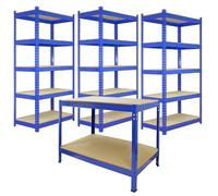 Scaffali da Garage Q-Rax ad Incastro Scaffalature da Officina Magazzino - Blu