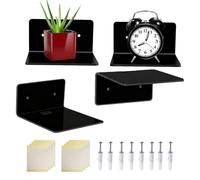 Scaffali da parete in acrilico, 4 pezzi decorativi multifunzionali, organizer da parete adesivo da 10 cm, per soggiorno, bagno, camera da , archiviazione, album cucina, libreria luogo di lavoro
