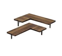 Scaffali d'angolo di galleggiamento del supporto della parete degli scaffali angolari decorativi di galleggiamento degli scaffali di legno robusti del supporto
