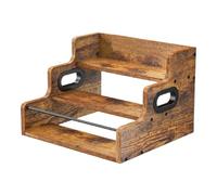 Scaffali di bottiglia in legno Stile retrò - Giaccia di organizzatore per cucinare sciroppi di caffè | Organizzatore a livello multiplo per bottiglie di vino | Supporto di archiviazione collettiva P