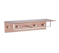 Scaffali di stoccaggio a muro Spazio Spazio in alluminio rastrellino per asciugamani minimalisti due strati impermeabili con asta, non dissolvere durevole multifunzione, 2 colori (colore -pink) (rosa)