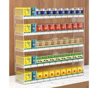 Scaffali Espositivi Di Stoccaggio, Portasigarette Montato A Parete Portasigarette Del Supermercato Vetrina Per Sigarette Al Dettaglio (Color : Clear, Size : 61.5x6x77cm)