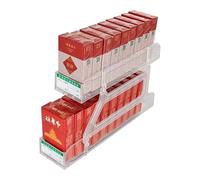 Scaffali Espositivi Per Negozi, Espositori Per Sigarette Di Media Larghezza, Organizer A Molla Con Meccanismo Automatico, Espositore Per Vendita Al Dettaglio A Doppio Strato(Clear-5pcs,7.6x28cm)