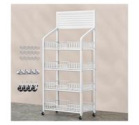 Scaffali espositori in metallo, scaffalatura mobile, per supermercato, snack, frutta e verdura, per cucina e mercato