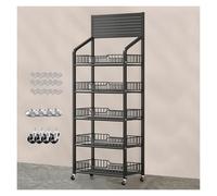 Scaffali espositori in metallo, scaffalatura mobile, per supermercato, snack, frutta e verdura, per cucina e mercato