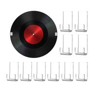 Scaffali galleggianti acrilici - Griglia da parete trasparente, montatura invisibile, 10 pezzi Vinyl Record Ledge per album di cornici libri foto collezione vetrina d'arte sale