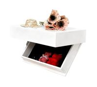 Scaffali galleggianti, espositore galleggiante in legno con vano segreto, organizer per scaffali di esposizione segreto, per camera, camera, cucina, cornici, libri, decorazioni e