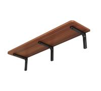 Scaffali galleggianti in legno ad angolo a parete parete,rustico organizzatore di stoccaggio ripiani invisibili per camera da letto, soggiorno, bagno, cucina,arredamento la fattoria Walnut 30 * 120cm