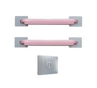 Scaffali galleggianti per asciugamani da bagno, scaffale da cucina, rastrelliere per pannelli per la doccia, installazione senza punzonatura (colore: rosa, dimensioni: pacco di 2) (stile rosa1)