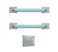 Scaffali galleggianti per asciugamani da bagno, scaffale da cucina, scaffale per pannelli per la doccia, installazione senza punzonatura (colore: rosa, taglia: pacchetto di 2) (stile rosa1), blu