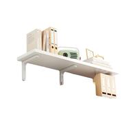 Scaffali galleggianti per muro, scaffali a parete, ripiani per lo stoccaggio a parete con staffe, unità di scaffale per esposizioni decorazioni per bagno, soggiorno, camera da letto, cu Ivory 20*50cm