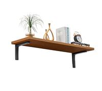 Scaffali galleggianti per muro, scaffali a parete, ripiani per lo stoccaggio a parete con staffe, unità di scaffale per esposizioni decorazioni per bagno, soggiorno, camera da letto, Walnut 30*110cm