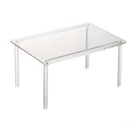 Scaffali impilabili da cucina, organizer a 2 ripiani in acrilico trasparente per spezie, tazze e barattoli, portaspezie e condimenti, per armadi, dispense e bar, 32,5 x 21 cm (confezione da 1)