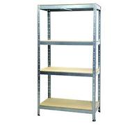 GRIMA - SCAFFALE INCASTRO Alta Portata in legno-metallo ZINCATO 120 X 50 X 180h 4 Riapiani Portata 1.200 Kg
