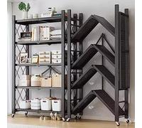 Scaffali in metallo, resistenti a 5 ripiani, con ruote, per garage, cucina, dispensa, casa e ufficio