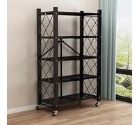 Scaffali in metallo su ruote, scaffale versatile a 4/5 ripiani per cucina, garage e dispensa, libreria salvaspazio, design durevole ed elegante
