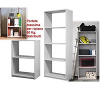 SCAFFALI MODULARI 3 PIANI DOLLY 60X35XH90 SCAFFALE GRIGIO CHIARO