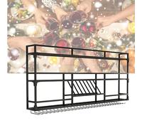 Scaffali per barrette da vino a muro montato con shelf di bottiglie di liquore con portabole in vetro a sospeso con scaffali a barre galleggiante leggera a led contropiede per giradie alla parete da